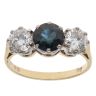 18ct Yellow Gold 1.00ct Brilliant Cut Diamond and Sapphire Ring