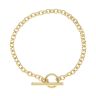 9ct Yellow Gold Belcher And T-Bar Bracelet 7.5"