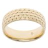 14ct Yellow Gold Textured 7mm Wedding Band