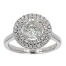 18ct White Gold Halo Diamond Cluster Ring