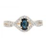 9ct Yellow Gold 0.31ct Diamond And Sapphire Ring
