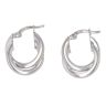 9ct White Gold Double Hoop Earrings