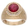 14ct Yellow Gold Cubic Zirconia Stone Set Signet Ring