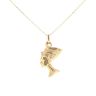 9ct Yellow Gold Nefertiti Pendant And Chain 18"