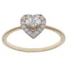 9ct Yellow Gold 0.35ct Heart Cut Cluster Ring