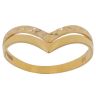 22ct Yellow Gold Duo Patterned Wishbone Ring