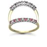 9ct Yellow Gold 0.25ct Diamond & Ruby Ring