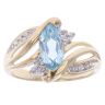 9ct Yellow Gold 0.07ct Diamond And Topaz Ring