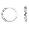 Silver Cubic Zirconia Fancy Hoop Earrings By Icesia