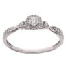 9ct White Gold 0.33ct Brilliant Cut Diamond Cluster Ring