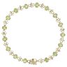 9ct Yellow Gold Peridot Fancy Bracelet 7"