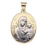 14ct Yellow and White Gold Our Lady Pendant