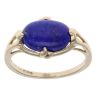 9ct Yellow Gold Lapis Lazuli Solitaire Ring