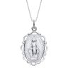 Sterling Silver Madonna Filigree Pendant Necklace