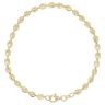 Gold Plated Silver Diamond Cut Bead Bracelet 7"