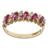 18ct Yellow Gold 0.25ct Brilliant Cut Diamond and Ruby Ring