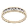 9ct Yellow Gold Cubic Zirocnia Half Eternity Ring