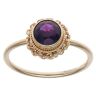 9ct Yellow Gold Amethyst Single Stone Ring