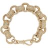 9ct Yellow Gold Patterned Belcher Bracelet 9.5"