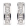 Silver Cubic Zirconia Half Huggies Earrings