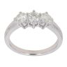 18ct White Gold 1.00ct Brilliant Cut Diamond Trilogy Ring