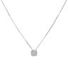 14ct White Gold 0.35ct Brilliant Cut Diamond Cluster Pendant and Chain 16"