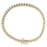 9ct Yellow Gold 1.00ct Brilliant Cut Diamond Scrolling Bar Bracelet 7"