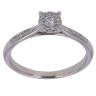 9ct White Gold 0.20ct Brilliant Cut Diamond Cluster Ring