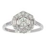 Platinum Diamond Deco Hexagonal Cluster Ring