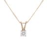 9ct Yellow Gold 0.15ct Diamond Single Stone Pendant And Chain 18"
