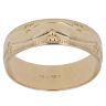 18ct Yellow Gold Patterned Wedding Band 5.14mm