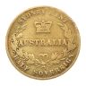 1858 Victoria Young Head Australia Half Sovereign Coin