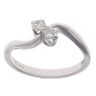 18ct White Gold 0.20ct Brilliant Cut Diamond Two Stone Ring