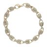 9ct Yellow Gold Cubic Zirconia Tulip Bracelet 8"