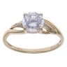 9ct Yellow Gold Cubic Zirconia Single Stone Twist Ring