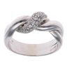 18ct White Gold 0.25ct Brilliant Cut Diamond Crossover Ring