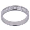 18ct White Gold 0.50ct Baguette Cut Diamond Half Eternity Ring