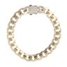 9ct Yellow Gold Cubic Zirconia Curb Bracelet 8.5"