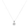 9ct White Gold 0.30ct Brilliant Cut Diamond Cluster Pendant And Chain 18"