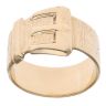 9ct Yellow Gold Patterned Buckle Ring