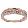 18ct Rose Gold 0.20ct Brilliant Cut Diamond Fancy Ring