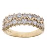 18ct Yellow Gold 1.50ct Brilliant Cut Diamond Two Row Ring