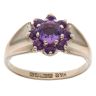 9ct Yellow Gold Amethyst Cluster Ring