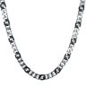 Unique & Co Stainless Steel Polished and Matte Black Curb Chain 20"