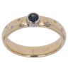 18ct Yellow Gold 0.05ct Diamond and Sapphire Solitaire Ring