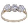 9ct Yellow Gold Cubic Zirconia Three Stone Ring