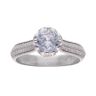 Sterling Silver Cubic Zirconia Solitaire Ring by Icesia