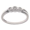 9ct White Gold 0.20ct Brilliant Cut Diamond Trilogy Ring
