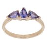 9ct Yellow Gold Tanzanite Three Stone Ring