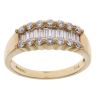 18ct Yellow Gold 1.00ct Brilliant and Baguette Cut Diamond Fancy Ring